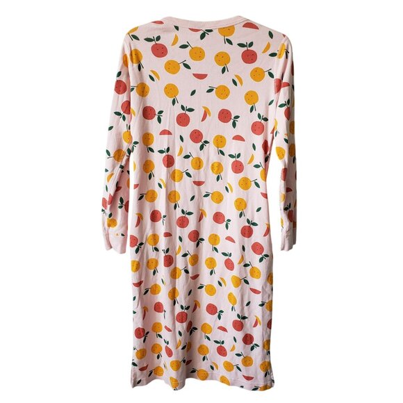 Hanna Andersson Womens Pajamas Pink Fruit Orange Citrus Print Cute Spring  XS - Picture 2 of 11